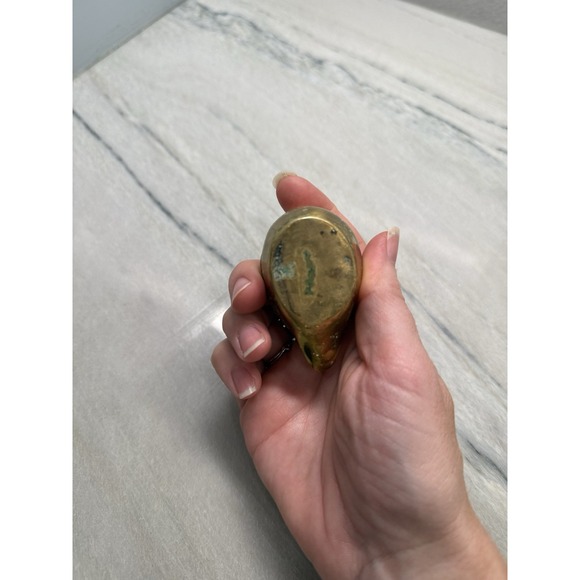 Vintage Mini Bird Sparrow 2.5" Brass Figurine Desk‎ Paperweight - Picture 4 of 9